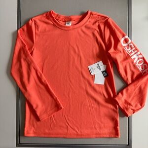 OshKosh B'Gosh Rash-guard Swim Top | UPF 50+ | Orange/White
